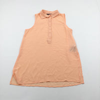 Peach Blouse with Floaty Overlay - Girls 12 Years