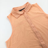 Peach Blouse with Floaty Overlay - Girls 12 Years