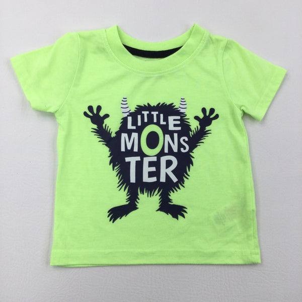 'Little Monster' Lime T-Shirt - Boys 9-12 Months