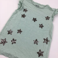 Sequin Stars Mint T-Shirt - Girls 12-13 Years