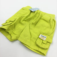 **NEW** 'Enjoy The Sunshine…' Lime Green Cargo Shorts - Boys 3-6 Months