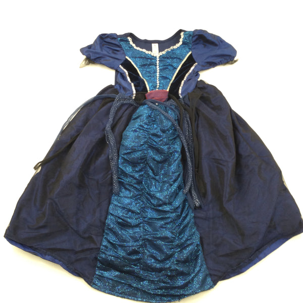 Navy & Blue Sparkly Princess Dress/Costume - Girls 7-8 Years