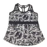 Black & White Racer Back Vest Top - Girls 13 Years