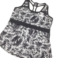 Black & White Racer Back Vest Top - Girls 13 Years