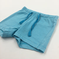 **NEW** Blue Striped Jersey Shorts - Boys 3-6 Months