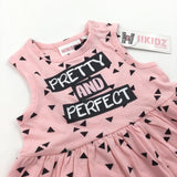 **NEW** 'Pretty And Perfect' Triangles Pink Dress - Girls 3-6 Months
