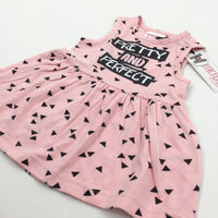 **NEW** 'Pretty And Perfect' Triangles Pink Dress - Girls 3-6 Months