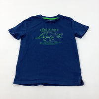 'Triceratops' Dinosaur Blue T-Shirt - Boys 3-4 Years