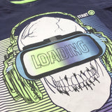 'Loading, Epic Gamer' Navy & Green T-Shirt - Boys 5-6 Years