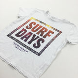 'Surf Days' White T-Shirt - Boys 5-6 Years