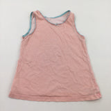 Pink Vest with Blue Trim - Girls 7-8 Years