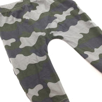 Green & Grey Camo Leggings - Boys 0-3 Months