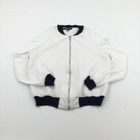 White & Black Jacket - Girls 12-13 Years