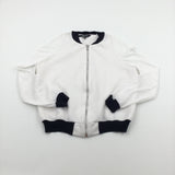 White & Black Jacket - Girls 12-13 Years