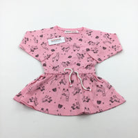 **NEW** Unicorn & Alpaca Black & Pink Dress - Girls 9-12 Months
