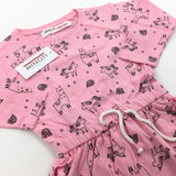 **NEW** Unicorn & Alpaca Black & Pink Dress - Girls 9-12 Months