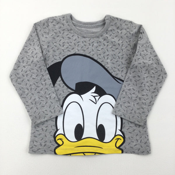 Donald Duck Grey Long Sleeve Top - Boys 12-18 Months