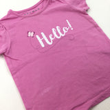 'Hello!' Pink T-Shirt - Girls 9-12 Months