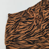 Animal Print Burnt Orange Shorts - Girls 13 Years