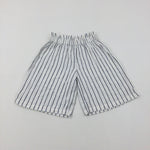 Navy & White Striped Shorts - Girls 3-4 Years
