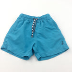 Anchor Motif Blue Swimming Shorts - Boys 5-6 Years