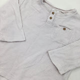 White Long Sleeve Top - Boys 12-18 Months