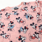 Mickey & Minnie Mouse Coral Pink Long Sleeve Top - Girls 3-4 Years