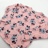 Mickey & Minnie Mouse Coral Pink Long Sleeve Top - Girls 3-4 Years
