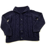 Navy Knitted Cardigan with Collar - Boys 18-24 Months