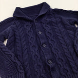 Navy Knitted Cardigan with Collar - Boys 18-24 Months