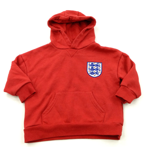 England Football Team Red Hoodie Sweatshirt - Boys/Girls 18-24 Months
