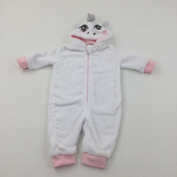 **NEW** Unicorn Fluffy Onesie - Girls 6-9 Months