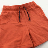 Robot Orange Jersey Shorts - Boys 12-18 Months