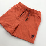 Robot Orange Jersey Shorts - Boys 12-18 Months