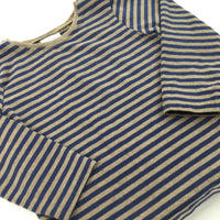 Navy & Brown Stripe Long Sleeve Top - Boys 12-18 Months