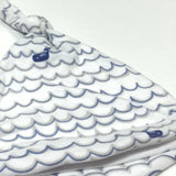 Whales & Waves White Knotted Jersey Hat - Boys Newborn