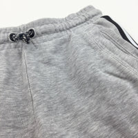 Grey & Black Jersey Shorts - Boys 7-8 Years