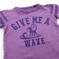 'Give Me A Wave' Purple T-Shirt - Boys 12-18 Months