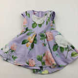 Fruit & Flowers Lilac Polyester Party Dress - Girls 18-24 Months