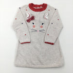 Face Cream Jumper Dress - Girls 12-18 Months