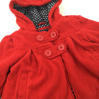 Red Fleece Coat - Girls 9-12 Months