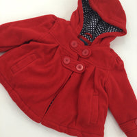 Red Fleece Coat - Girls 9-12 Months