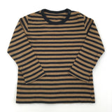 Black & Brown Stripe Long Sleeve Top - Boys 18-24 Months