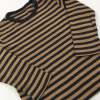 Black & Brown Stripe Long Sleeve Top - Boys 18-24 Months