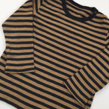 Black & Brown Stripe Long Sleeve Top - Boys 18-24 Months