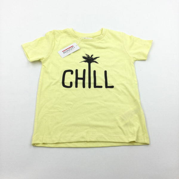 **NEW** 'Chill' Palm Tree Yellow T-Shirt - Boys 4-5 Years