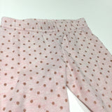 Pink & Glittery Gold Spots Leggings - Girls 0-3 Months