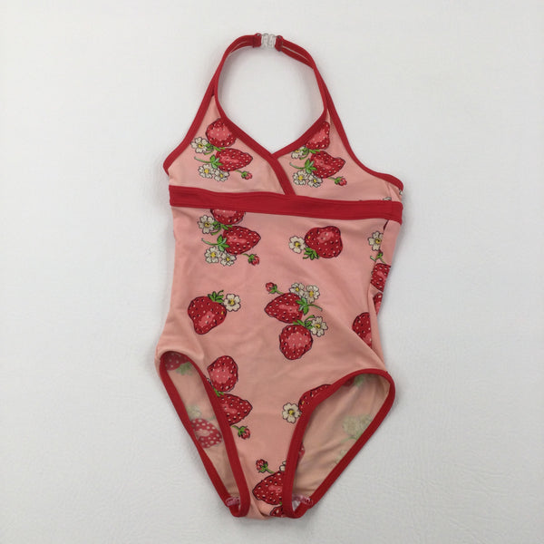 Strawberries Pink Swimming Costume - Girls 2 Years