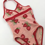 Strawberries Pink Swimming Costume - Girls 2 Years