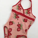 Strawberries Pink Swimming Costume - Girls 2 Years